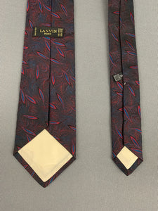 LANVIN Paris Mens 100% Silk TIE - Made in Italy - FR19710