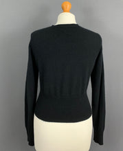 Load image into Gallery viewer, N.PEAL 100% CASHMERE CARDIGAN - Black - Women&#39;s Size UK 10
