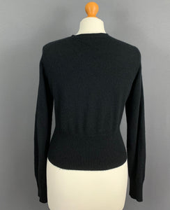 N.PEAL 100% CASHMERE CARDIGAN - Black - Women's Size UK 10