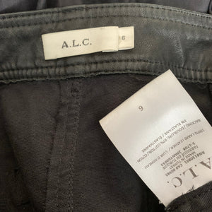 A.L.C. Ladies Black Leather TROUSERS - Size US 6 - UK 10 - Small -