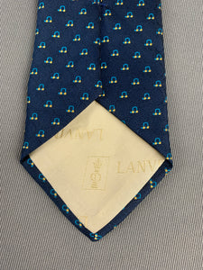 LANVIN Paris Mens 100% Silk TIE - Made in Italy - FR19709