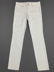 TORY BURCH SUPER SKINNY JEANS - White Denim - Women's Size Waist 30" Leg 35"