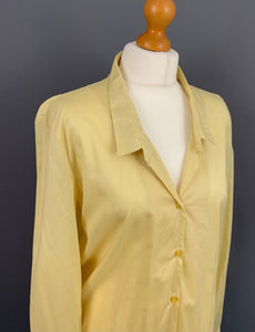 THE KOOPLES SHIRT / TOP - Yellow 100% Cotton - Women's Size XL - Extra Large