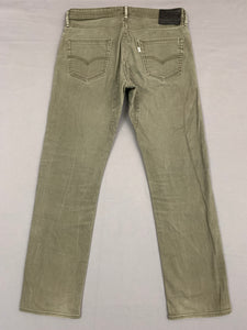 LEVI'S 504 JEANS - Green Denim - Size Waist 34" - Leg 31" - LEVIS LEVI STRAUSS & Co