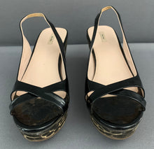 Load image into Gallery viewer, MIU MIU SLINGBACK PLATFORM WEDGES - Women&#39;s Shoe Size 39 - UK 6
