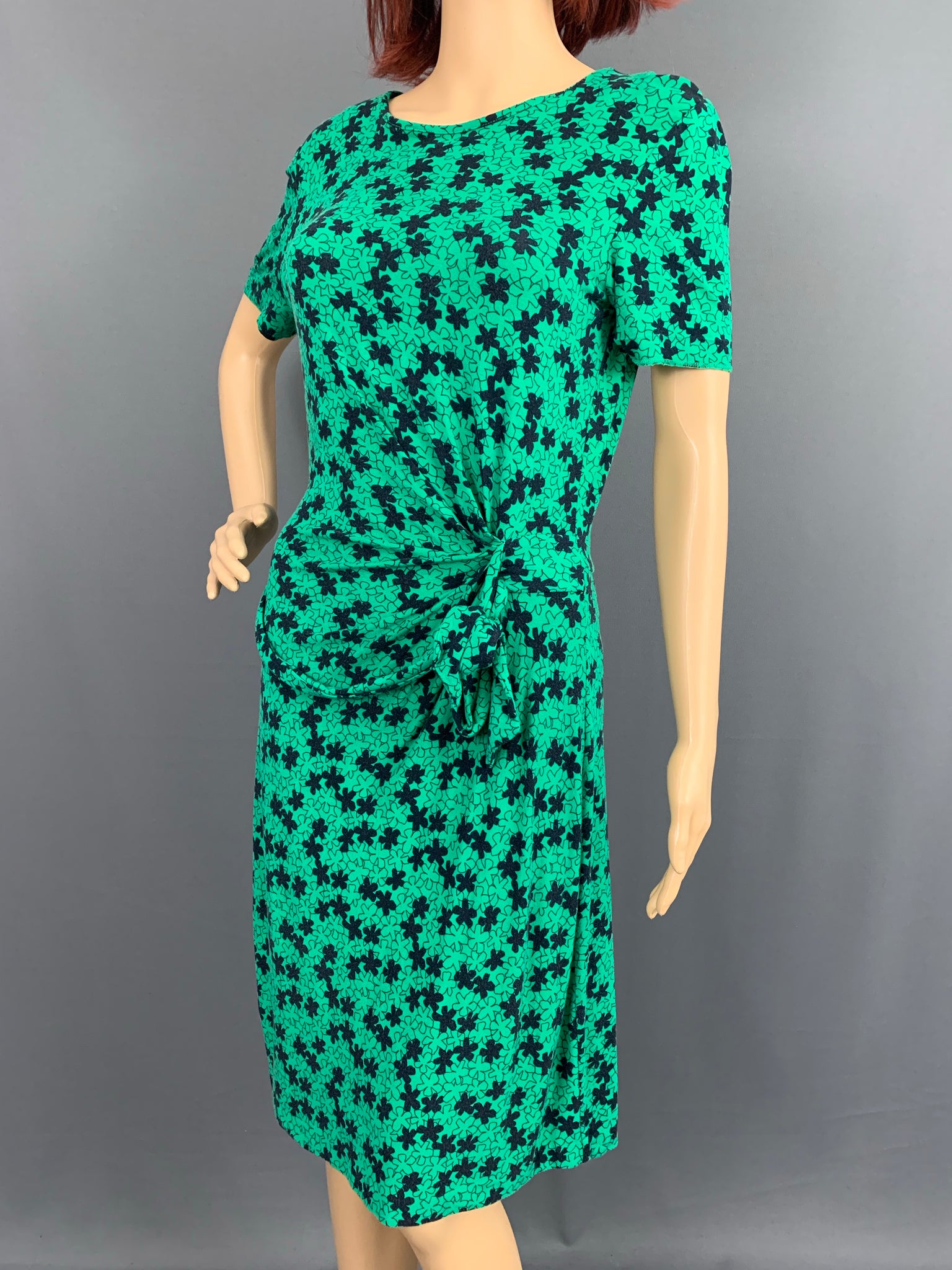 Dvf green hot sale leopard dress