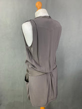 Load image into Gallery viewer, MAJE Ladies Grey 100% Silk Dress - Size Medium M
