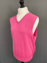 Load image into Gallery viewer, RALPH LAUREN Mens PINK SLEEVELESS JUMPER Size Large L
