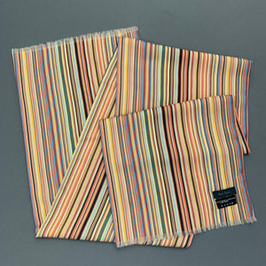 PAUL SMITH SCARF - 100% VIRGIN WOOL - STRIPED PATTERN - with Dust Bag