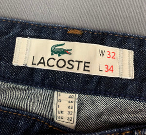 LACOSTE BLUE DENIM JEANS - Mens Size Waist 32" - Leg 34"