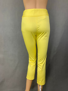 BOUTIQUE MOSCHINO Ladies YELLOW Cotton TROUSERS - Size IT 36 - UK 4