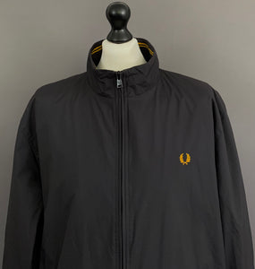 FRED PERRY COAT / Black Jacket - Mens Size Extra Large / XL