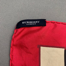 Load image into Gallery viewer, BURBERRY 100% SILK SCARF - 46cm x 46cm - Made in Italy
