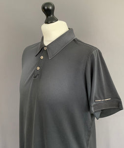 PORSCHE DESIGN POLO SHIRT - Silver Grey - Mens Size Large L