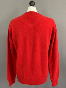 GANT 100% LAMBSWOOL JUMPER - Mens Size L Large - Red Lambs Wool