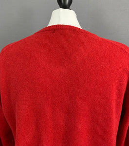 GANT 100% LAMBSWOOL JUMPER - Mens Size L Large - Red Lambs Wool