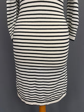 Load image into Gallery viewer, ARMANI STRIPED BUTTON SHOULDER DRESS - Women&#39;s Size Medium M
