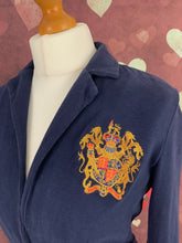 Load image into Gallery viewer, JOULES Navy HARRIET Coat of Arms JERSEY BLAZER / JACKET Size UK 10 Small S
