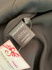 ROKSANDA ILINCIC for WHISTLES Ladies Black 100% Silk DRESS - Size UK 6