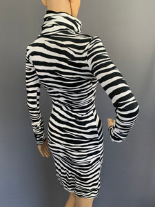 ROBERTO CAVALLI DRESS - ZEBRA PRINT - Size IT 38 - UK 6 - Made in Italy