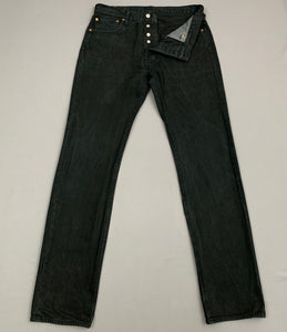 LEVI'S 501 JEANS - Black Denim - Size Waist 34" Leg 36" - LEVIS - LEVI STRAUSS & Co