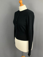 Load image into Gallery viewer, N.PEAL 100% CASHMERE CARDIGAN - Black - Women&#39;s Size UK 10
