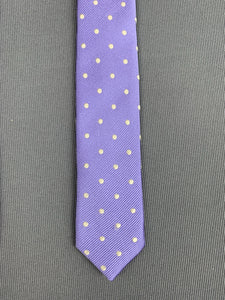 LANVIN Paris Mens Purple 100% Silk TIE - Made in France