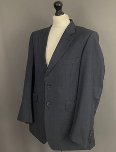 CROMBIE SUIT - Blue Wool & Cashmere - Size 40R - 40" Chest W34 L31