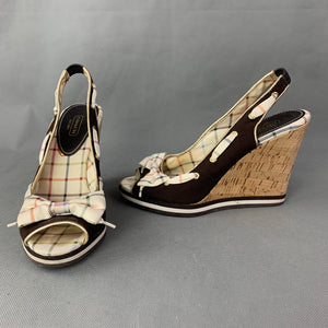 Coach peep toe sales wedge