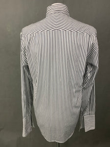 DUCHAMP London Black & White Striped SHIRT Size 15.5" Collar - Medium M